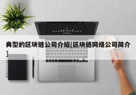 典型的区块链公司介绍[区块链网络公司简介]